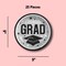 25 Count Silver Graduation Paper Plates 9 Inch Congrats Grad Round Party Dinnerware Set